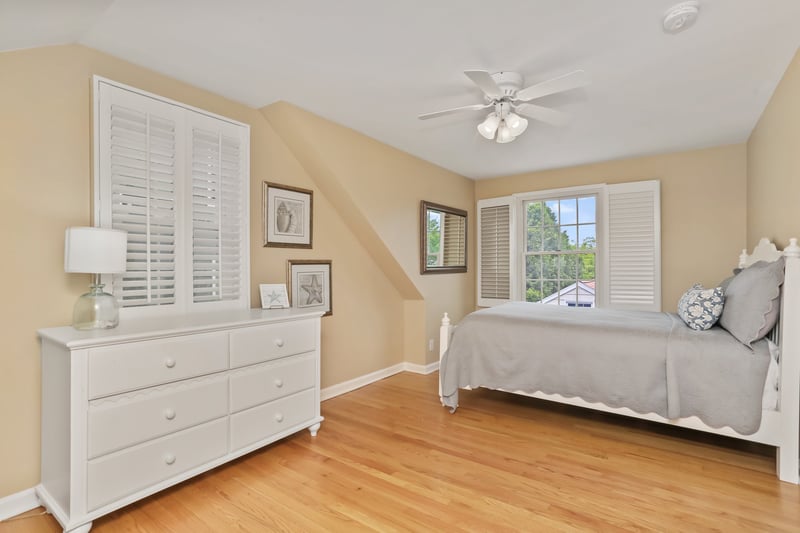 Bedroom #2 to the left of top stairs