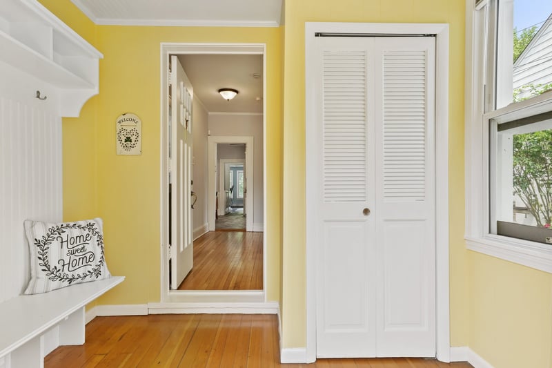 Spacious entry way greets family and guests