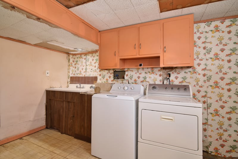 The basement already has functional plumbing!