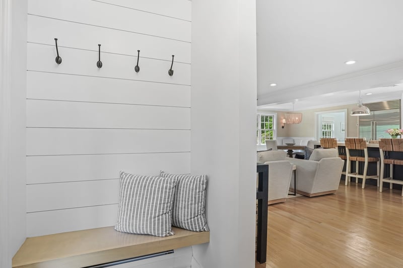 Custom shiplap accents throughout
