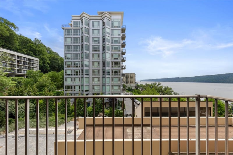 View of balcony with Hudson River View