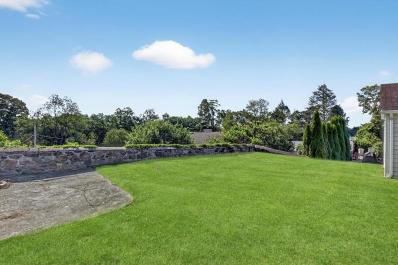 View of grassy yard