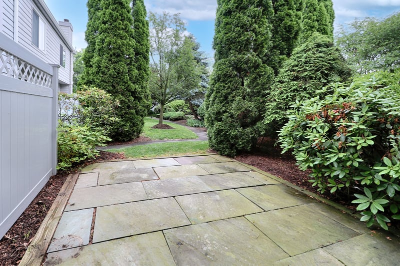 Private patio looking towards townhome.