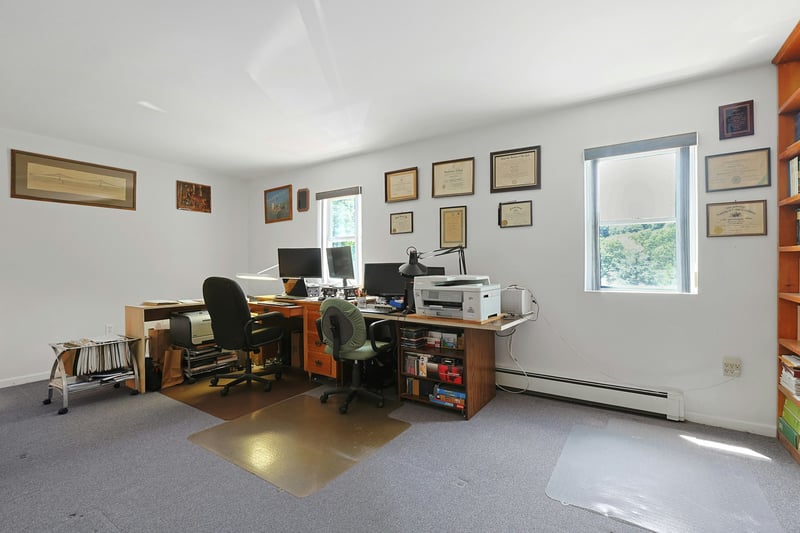 First floor bedroom shown as office