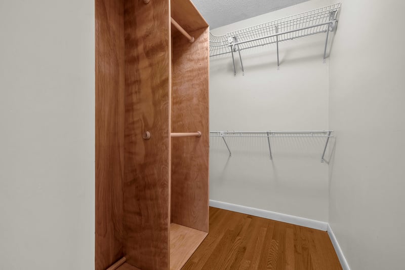 One of two closets in the Primary Bedroom.
