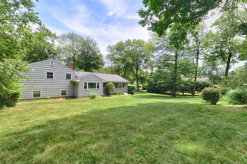 Rear view of home.
