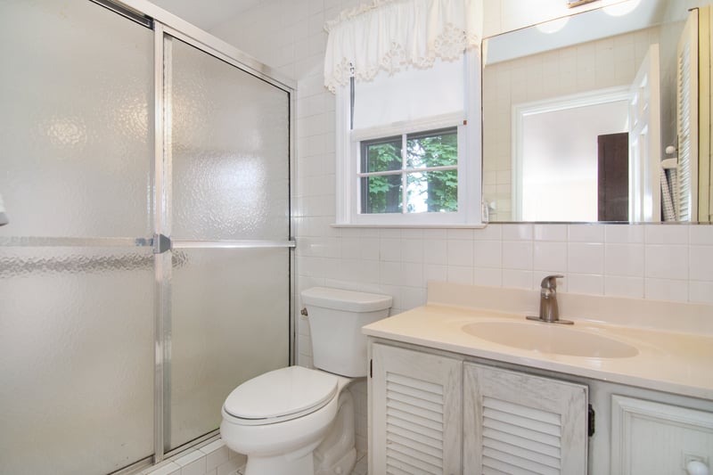 Master bath with a walk-in shower.