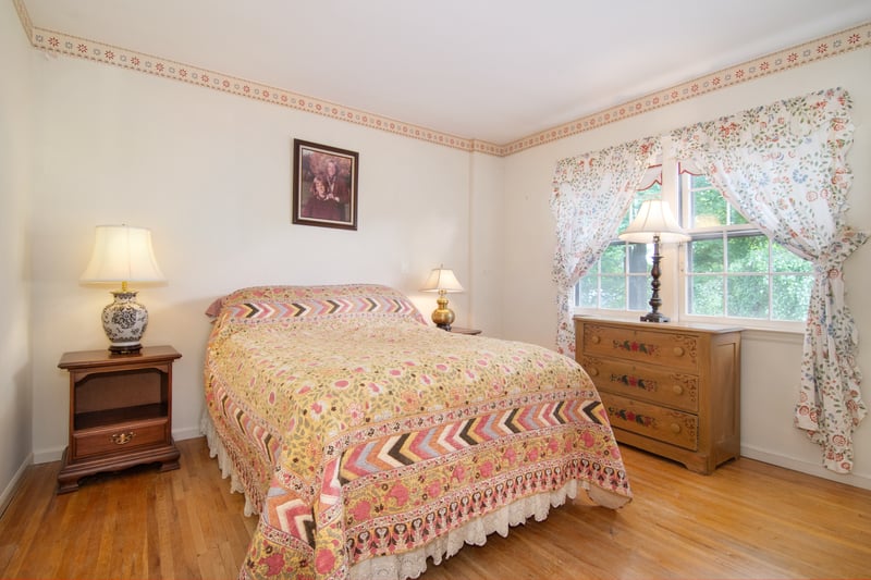 A charming second bedroom.