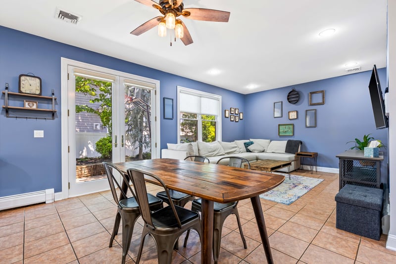 Another view of the dining area into the family room
