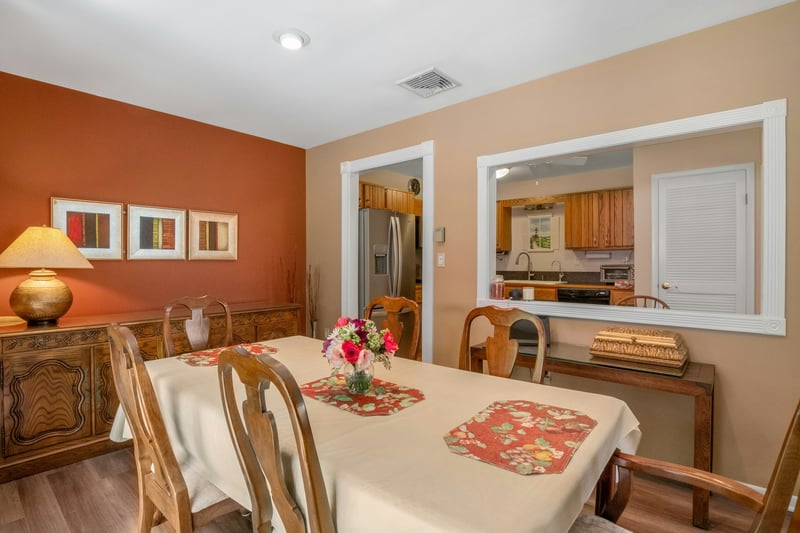 Dining room with hardwood floors