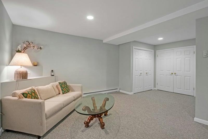 Family room with access to laundry
