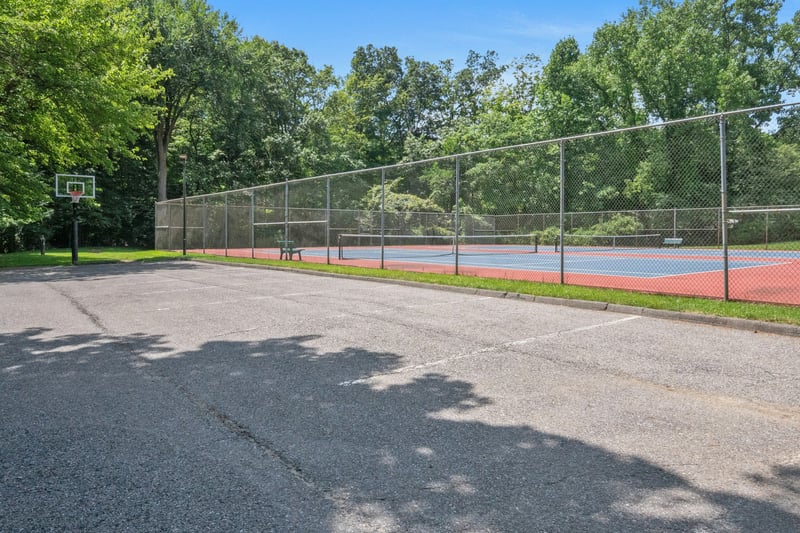 View of community tennis court