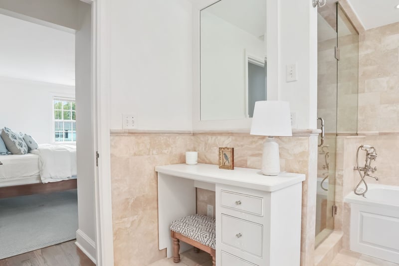 Primary Bath with Stall shower and Jetted soaking tub