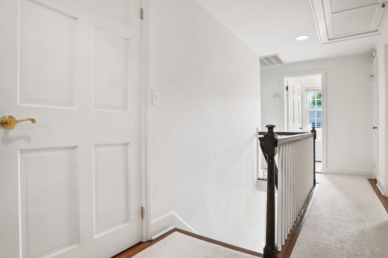 Second floor hallway with Laundry