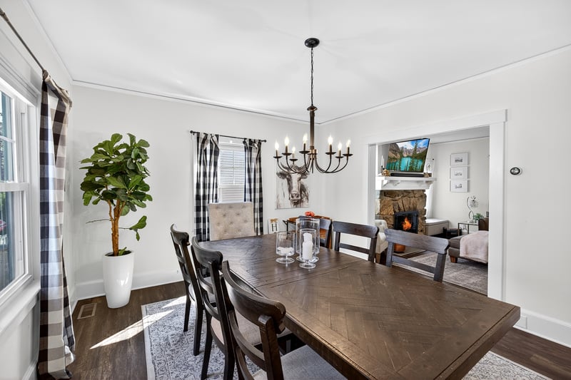 Dining Room with lots of natural light.