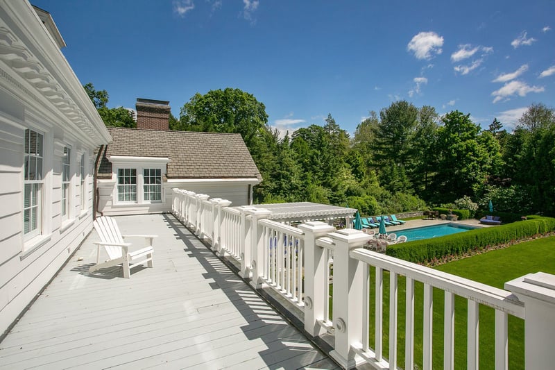 Balcony located off the Primary bedroom, The perfect place to enjoy your morning coffee.