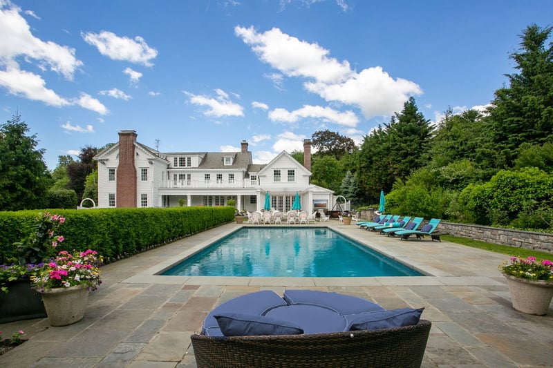 Outdoor perfection! Stunning view of the in-ground pool.