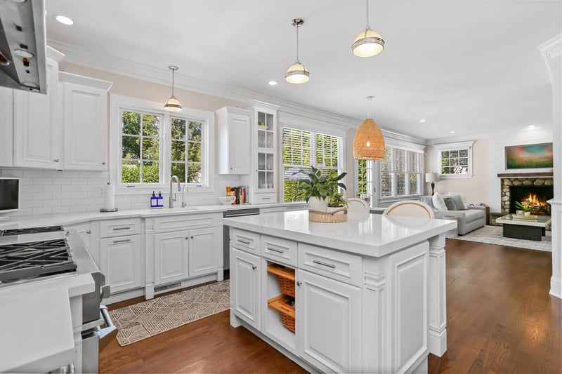 View of Kitchen into family room