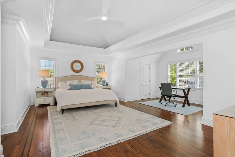 Spacious primary bedroom