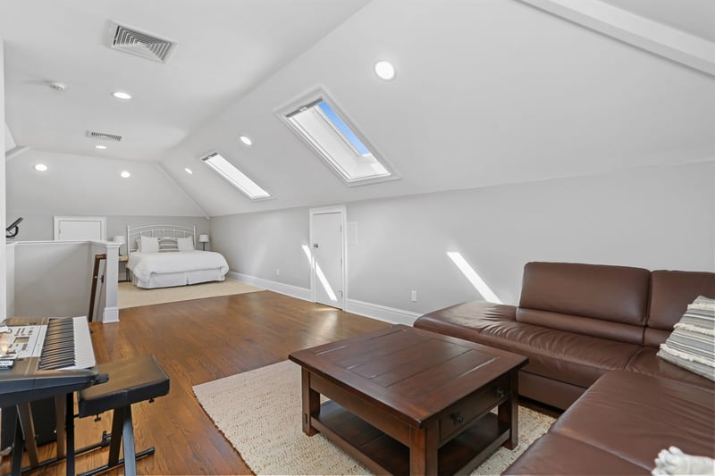 Spacious upstairs attic with room for a rec room