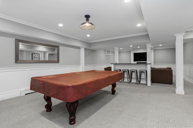 Large finished basement area