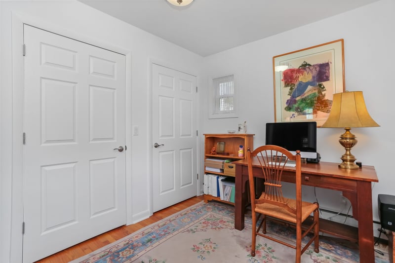 Primary closet and sitting area.