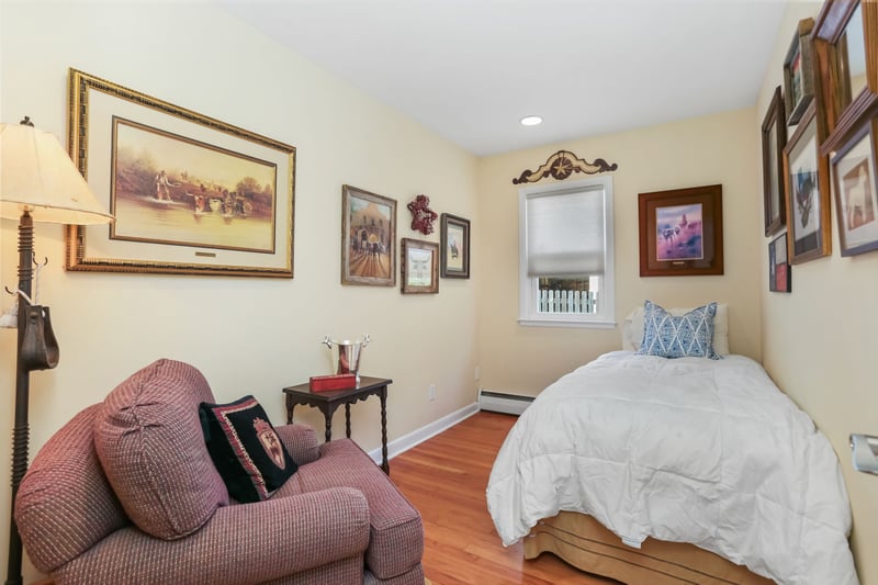 Bedroom with Hardwood Floors.