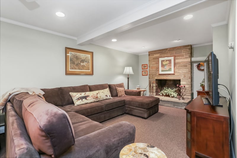 Lower Level with Fireplace.