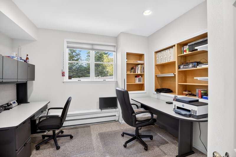 Lower level Office space with natural light.