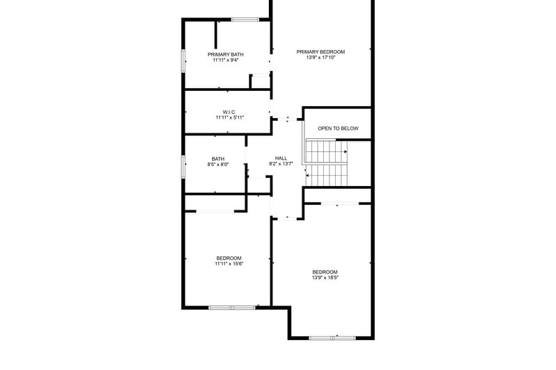 View of Second Floor room layout