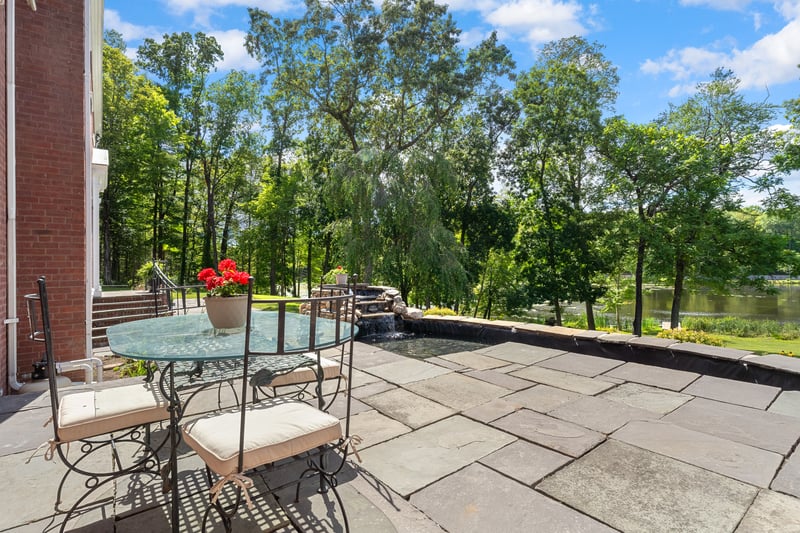 Flagstone Patio Overlooking Lake