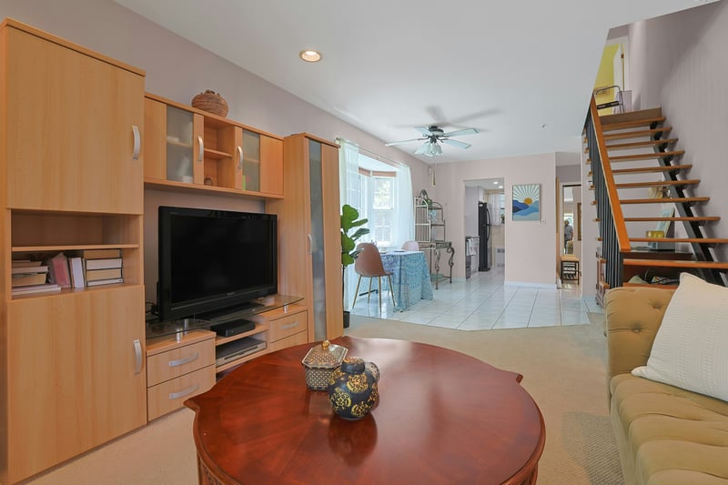 View from Living Room toward front door.