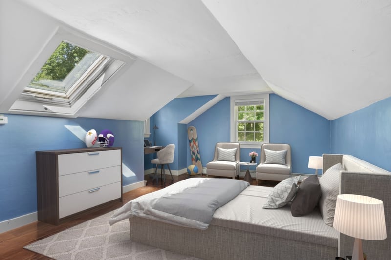 Bedroom #3 accessed by a second staircase