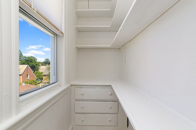 Large walk in pantry in kitchen