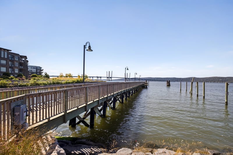 Dock with a water view