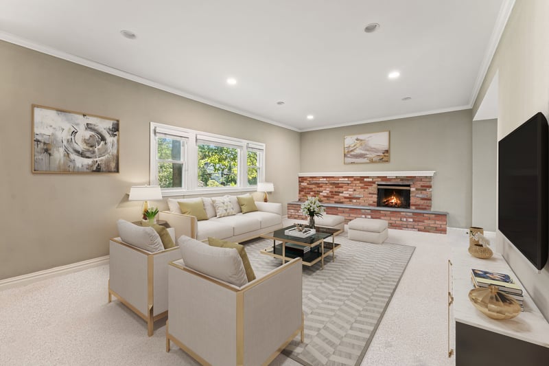 Virtually Staged Lower Level