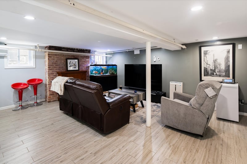 Finished basement for recreation