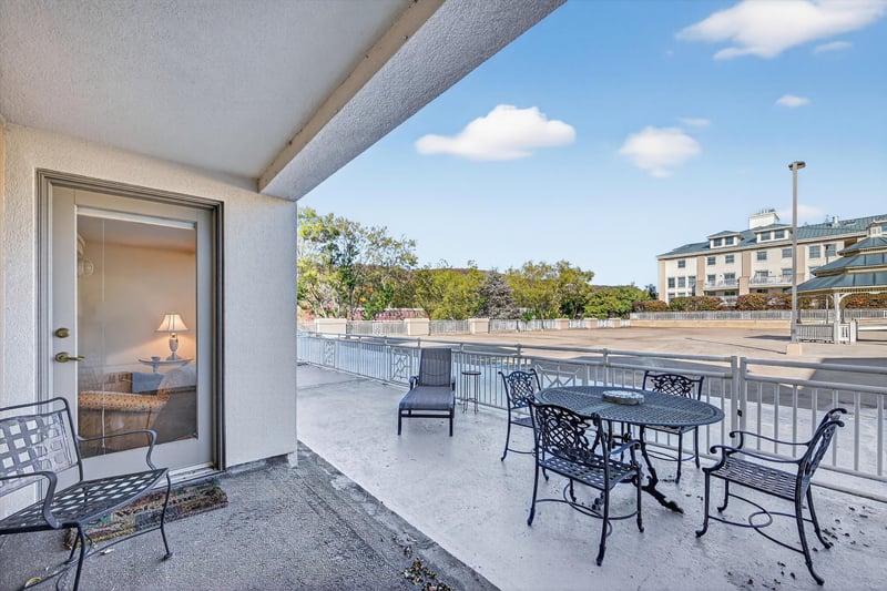View of patio featuring outdoor dining space