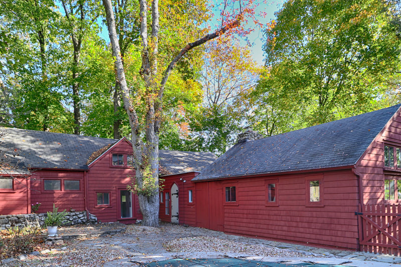 Set back from the road, private, but great location! 5 minutes from the Saugatuck by train, by foot.