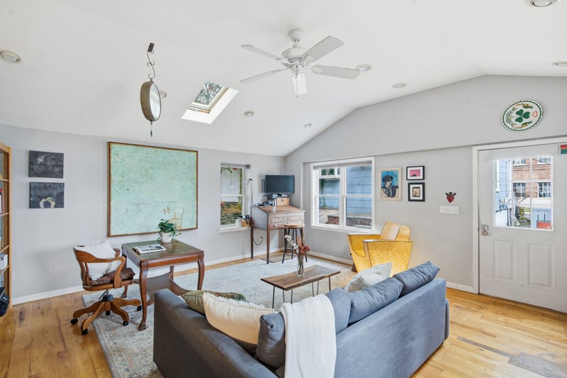 View of outdoor structure with outdoor dining area