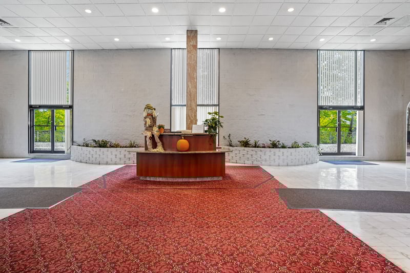 Front desk in the lobby.
