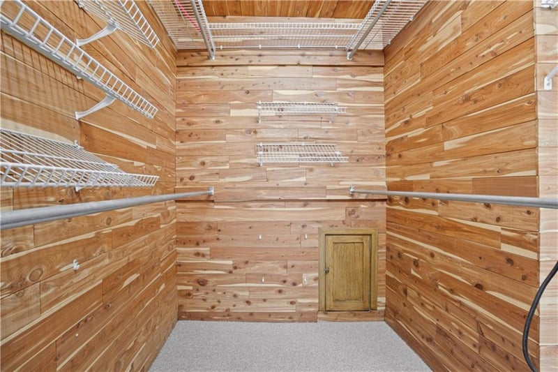 Spacious cedar closet in Primary Bedroom