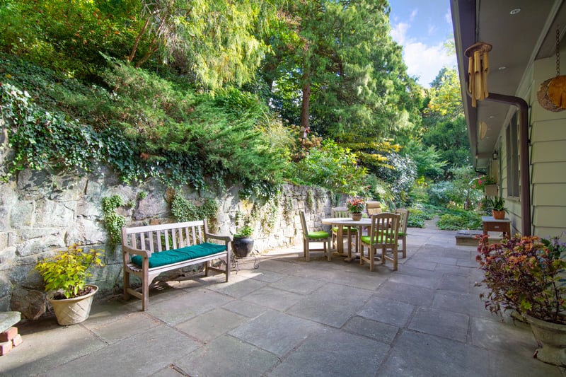 The colors and sounds of spring will surround you on the patio