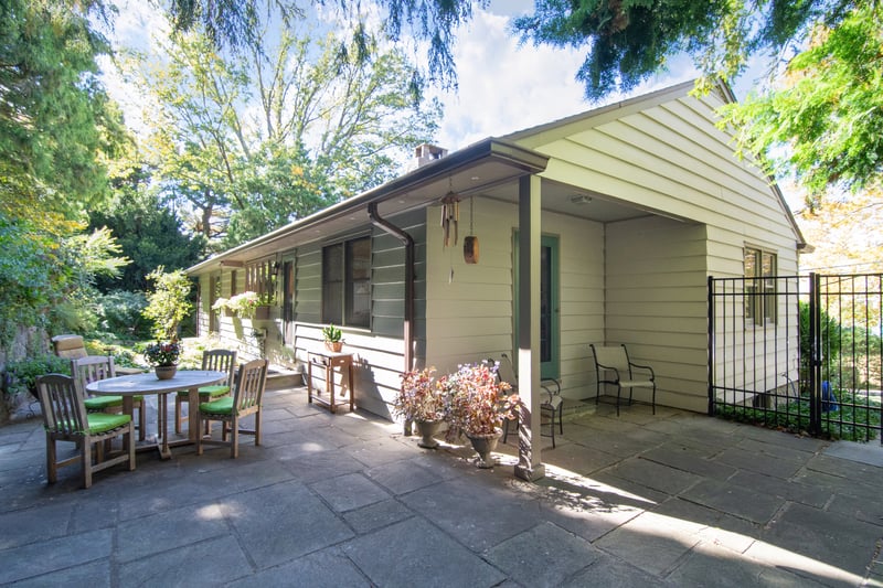 View from the outdoor fireplace