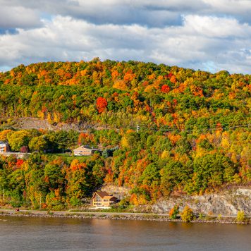 Fall color foliage hits Hudson Valley, NY.