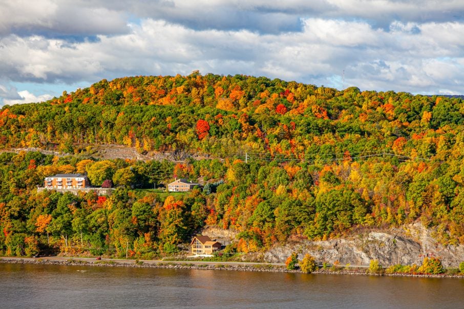 Fall color foliage hits Hudson Valley, NY.
