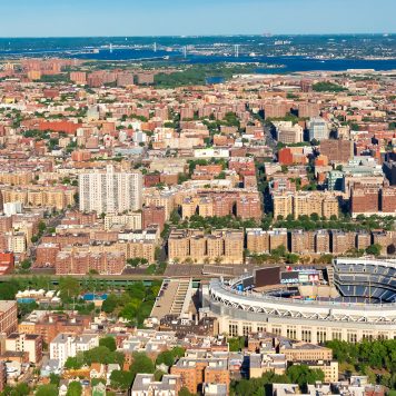 Aerial view of the Bronx, New York City